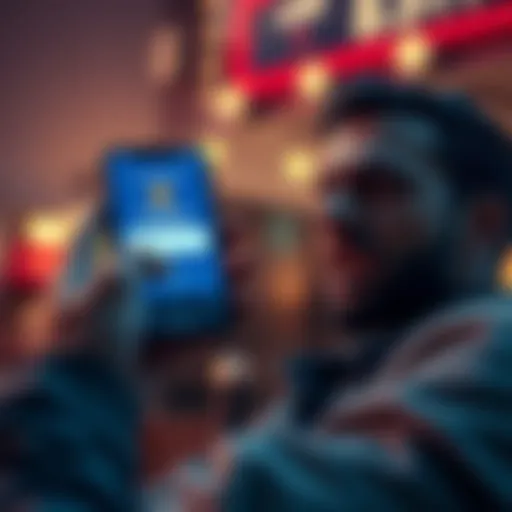 Frustrated user holding a smartphone showing Coinbase app with a pending transaction