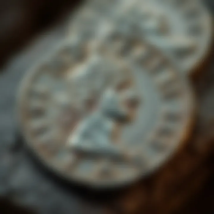 Rare Denarius of Emperor Vespasian A detailed close-up of a rare denarius coin featuring the portrait of Emperor Vespasian, showcasing its unique design and historical significance.
