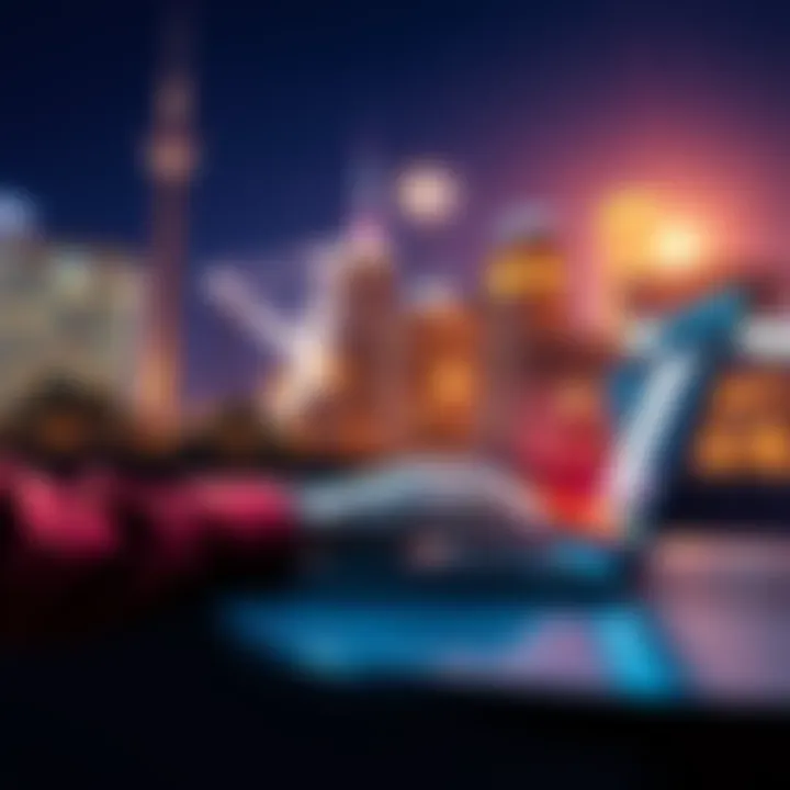 Person using a laptop to transfer USDT from a wallet to a pay card in Canada