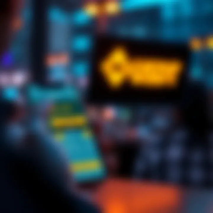 A person using a smartphone to deposit USDT into their Binance account, showing the Binance app on the screen.