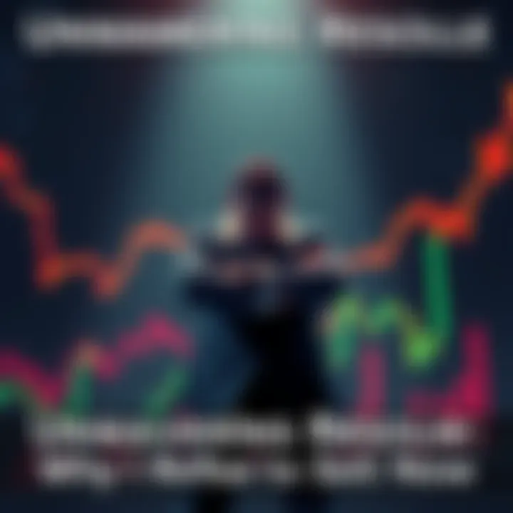 A focused investor stands confidently with crossed arms, looking at a rising stock market graph, symbolizing strength in decision-making during economic challenges.