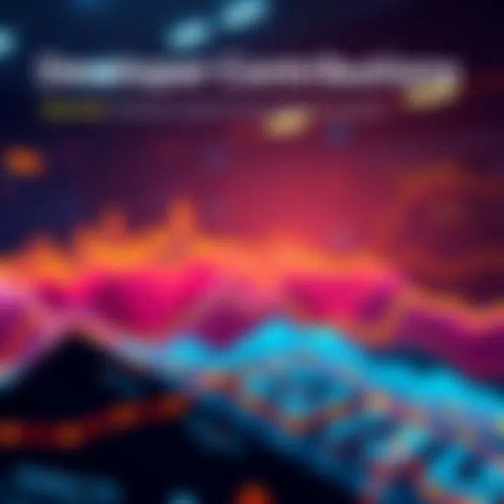 A visual representation of weekly developer activity for top blockchain projects, showing trends and contributions over the past year.