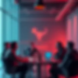 A group of developers sharing their experiences and challenges in the Cardano community during a discussion.