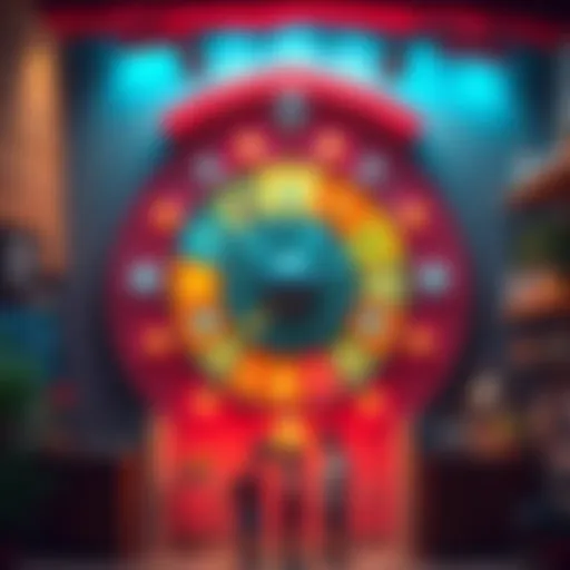 Diamond Rewards Suggestions A visual representation of community suggestions for increasing diamond rewards, featuring a reward wheel with highlighted sections for diamonds, and people discussing ideas in a home setting