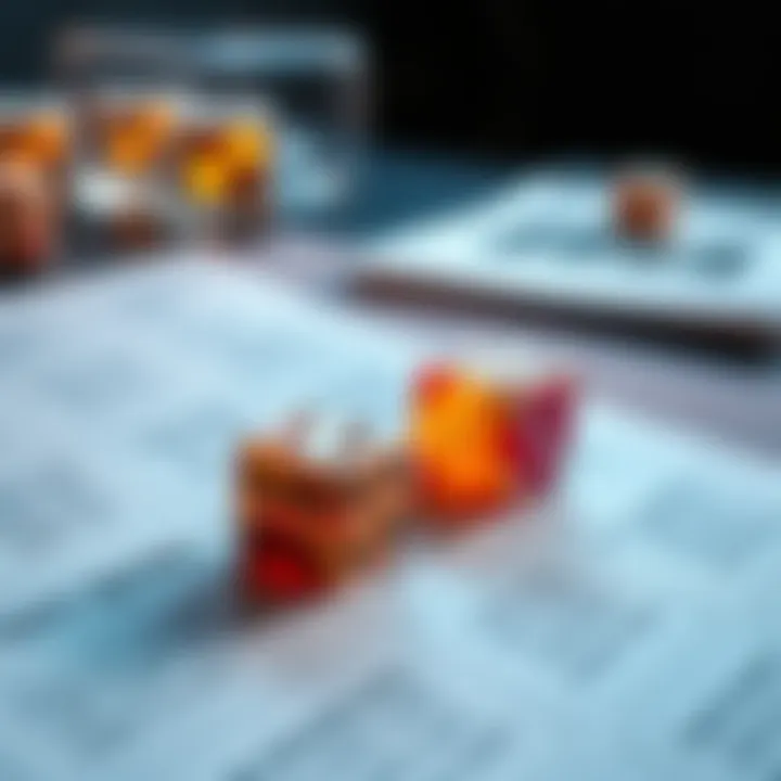 A close-up of dice being rolled on a table with papers showing seed phrases, illustrating the process of creating a mnemonic seed for a crypto wallet.