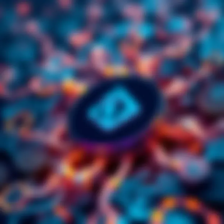 Visual representation of the DigiByte blockchain with Taproot integration, showcasing enhanced privacy and efficiency features.