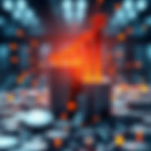 A visual representation of digital assets being consolidated, symbolizing financial growth and stability in the U.S.