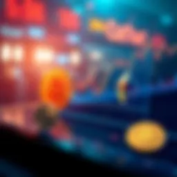 Digital asset market downturn Graph showing a 50% dip in digital asset market with Bitcoin and Ethereum logos; infrastructure coins highlighted.