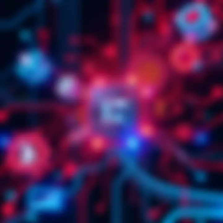 Digital Asset Transformation A visual representation of a digital asset being reformed for practical uses in various industries, showing diverse applications like finance, healthcare, and technology.