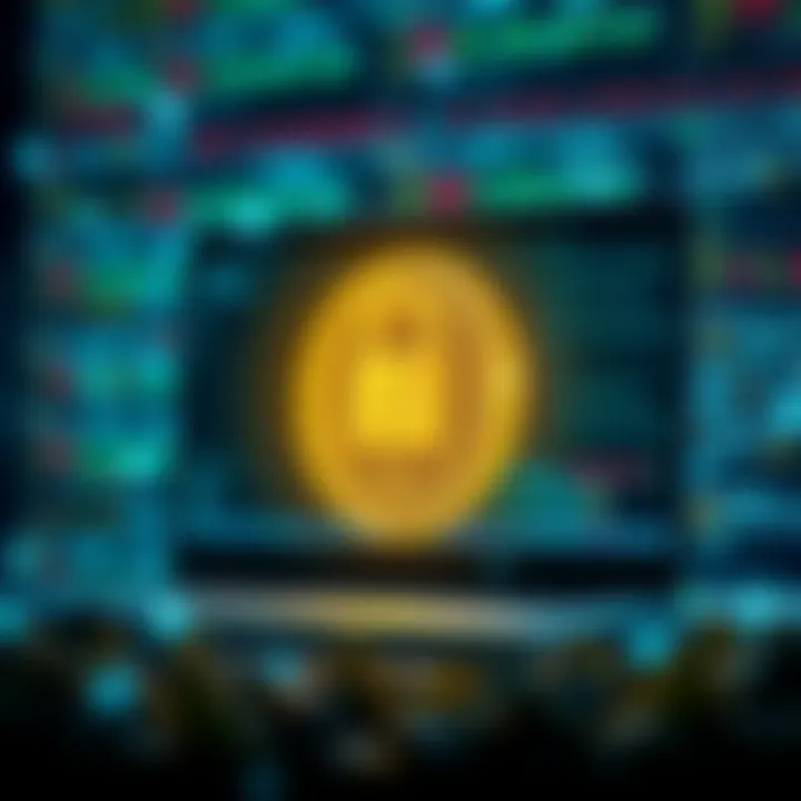 A digital representation of seeds securing digital assets, showing a lock symbol and a computer screen with data