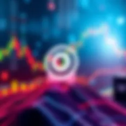 Graphic showing tokenized stocks and USDC logo with a stock market background