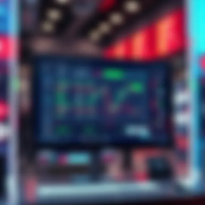 A computer screen showing a stock market interface that suddenly vanishes, leaving users confused.