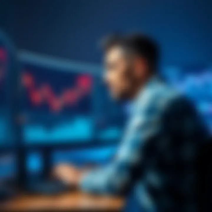 A frustrated person sitting in front of a computer screen displaying Cardano charts, looking dejected and thoughtful about the future of the ecosystem.