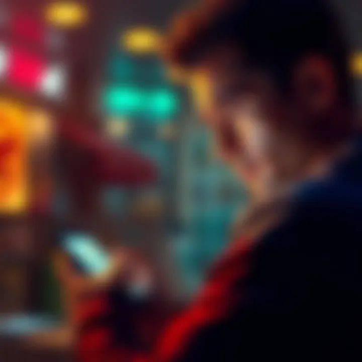 A disappointed person looking at their smartphone, showing an app with reduced rewards on the screen.