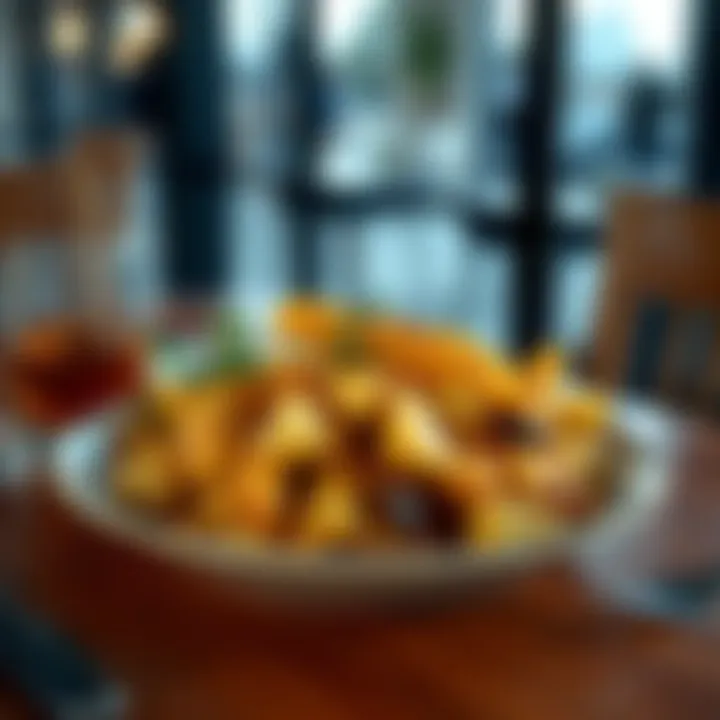 A poorly presented potato dish with unappetizing appearance, showcasing its bland texture and lack of flavor, sitting on a dining table