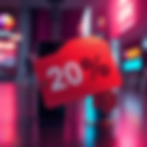 A visual representation showing a 20% discount tag with a Nano S device beside it, highlighting the offer and security aspects.