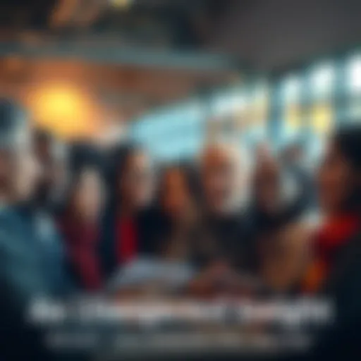 A group of diverse people engaged in a thoughtful discussion about modern issues, showing varying expressions of curiosity and insight.