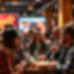 People engaging in a lively discussion about donuts at a community event