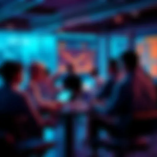 People engaging in a discussion about trading strategies and current events at a digital forum.