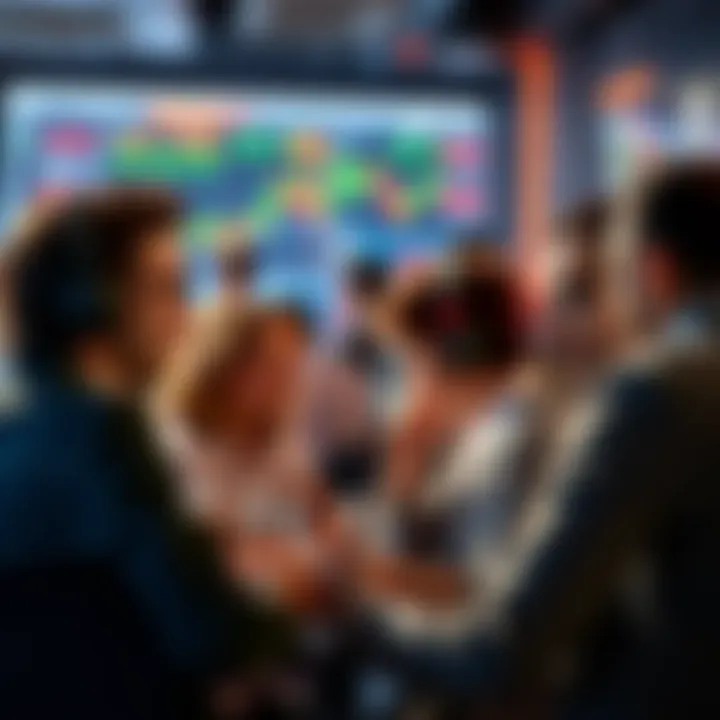 People engaging in a lively discussion about trading strategies and current events in a friendly online forum