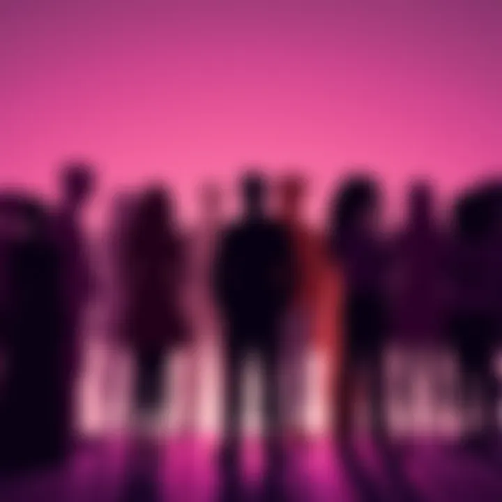 A group of diverse silhouettes representing different cultures and identities standing together