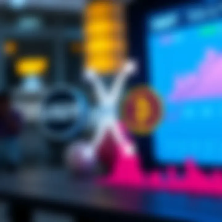 Diversifying Stablecoin Holdings An infographic showing USDT and USDC logos with arrows indicating rebalancing between them and a chart representing risk management.