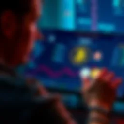 A person analyzing cryptocurrency options with Bitcoin and privacy coins on a screen.