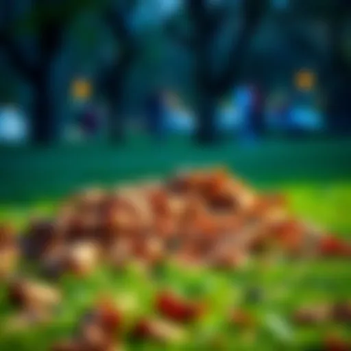 Accumulation of dog waste on a grassy area in a community park with residents concerned about cleanliness