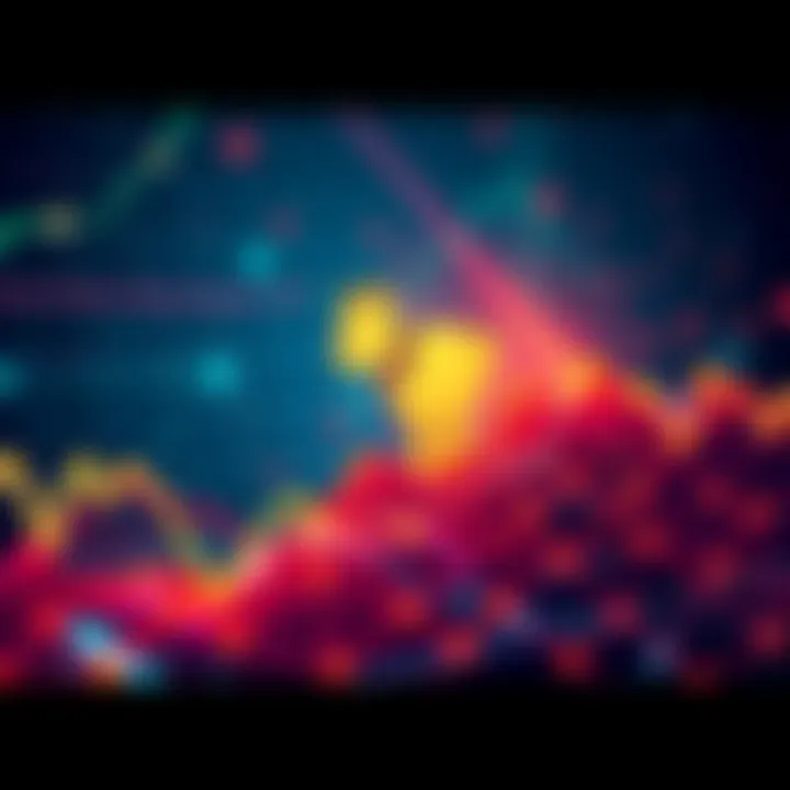 Doge Cryptocurrency Graph Illustration of a cryptocurrency graph depicting DOGE's market fluctuations and liquidations