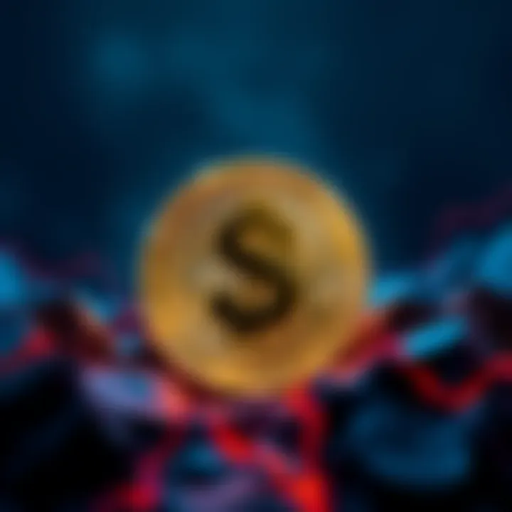 A visual representation of the ÐOGE coin symbol with a dollar sign overlay, signifying financial stakes