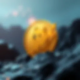A visual representation of Doge Coin maintaining a 1:1 value ratio, with a coin symbol and upward trend graph, symbolizing investor confidence.