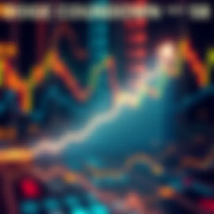 A graphic showing DOGE cryptocurrency price trending upward towards $1 on Day 58 of the countdown, with market symbols in the background.