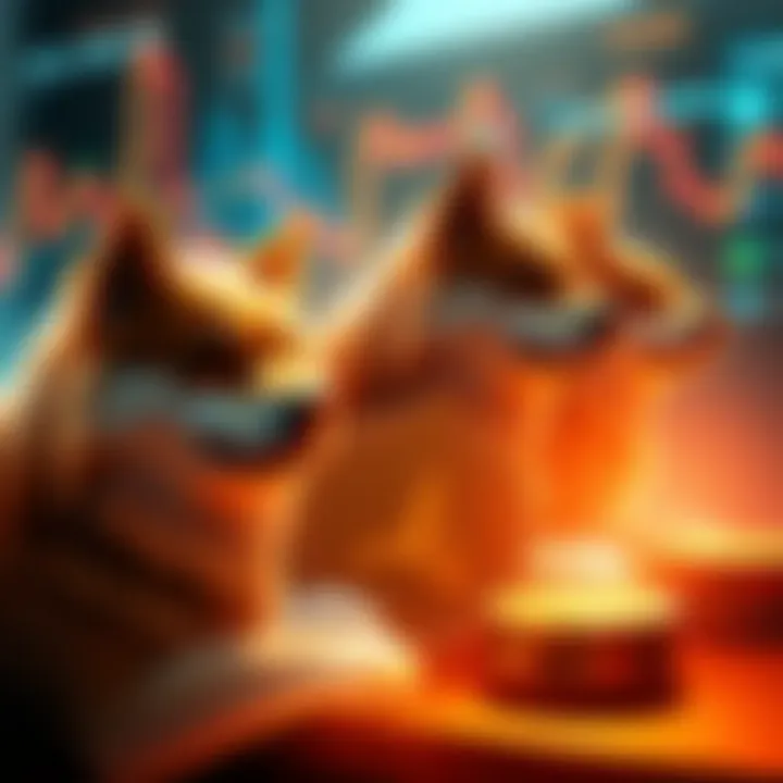 Graphic showing Dogecoin ETFs on E-trade including $TDOG, $TXXD, and $DOJE