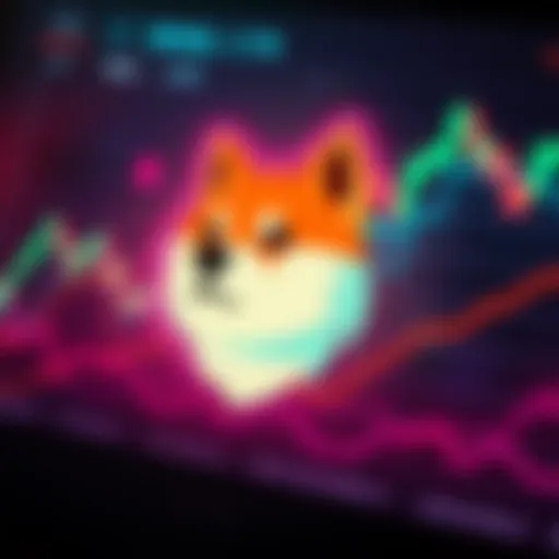 A graphic showing the Dogecoin logo along with a price chart illustrating its past cycles and trends.