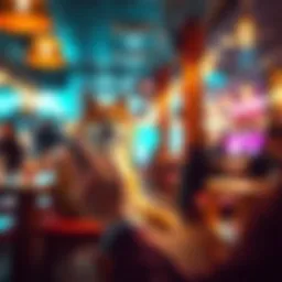 A person making a payment with Dogecoin on a smartphone while sitting at a café