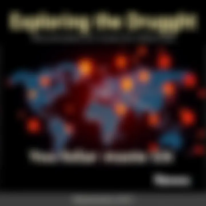 Exploring the Dollar Drought A visual representation of global currency restrictions showcasing a map with US dollar symbols overlaid, highlighting affected regions.