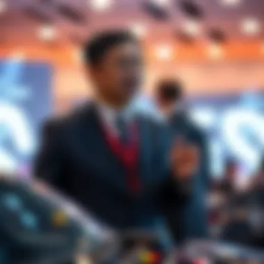 DonJoewonSong speaking at a conference about British automotive innovations