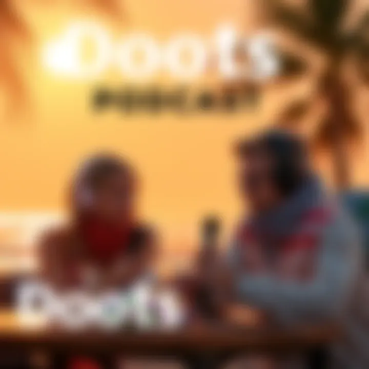 Doots Podcast Cover Art Hosts discussing summer experiences with a sunny backdrop
