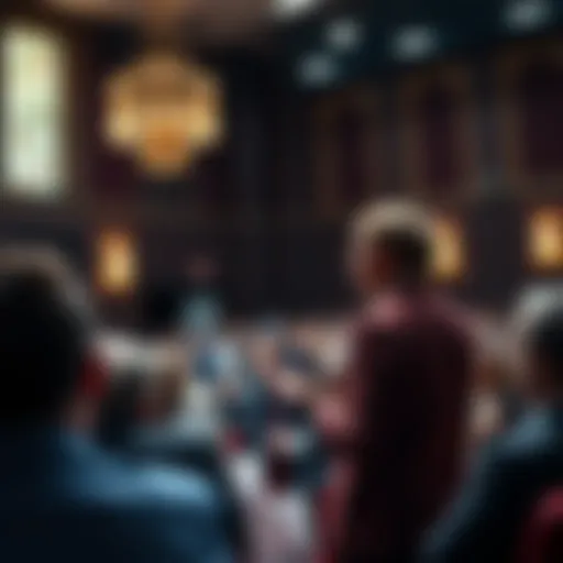 Dr. Leemon Baird speaking to an audience at Harvard about Hashgraph technology.