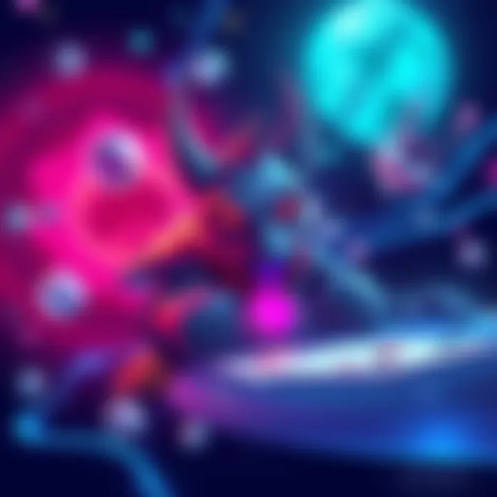 A draft illustration showing early concepts for Krunk Space Poker game featuring space-themed poker elements