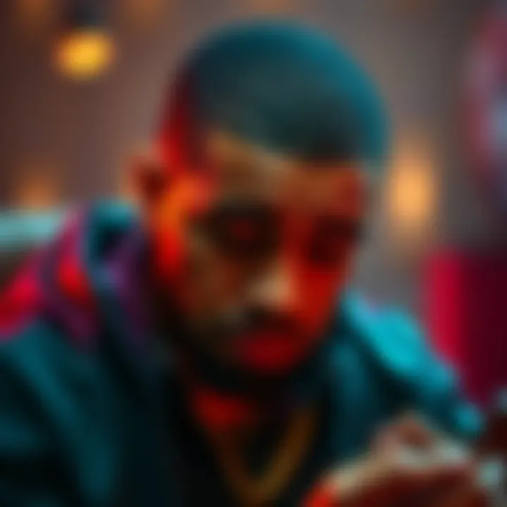 Drake looking disappointed after losing a Bitcoin wager