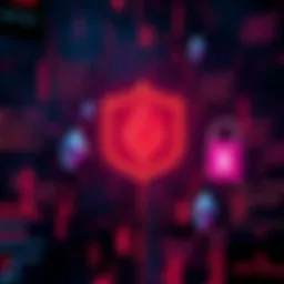 A visual representation of a digital attack on Drift Protocol, showing money being transferred to Ethereum amidst a backdrop of security warnings.