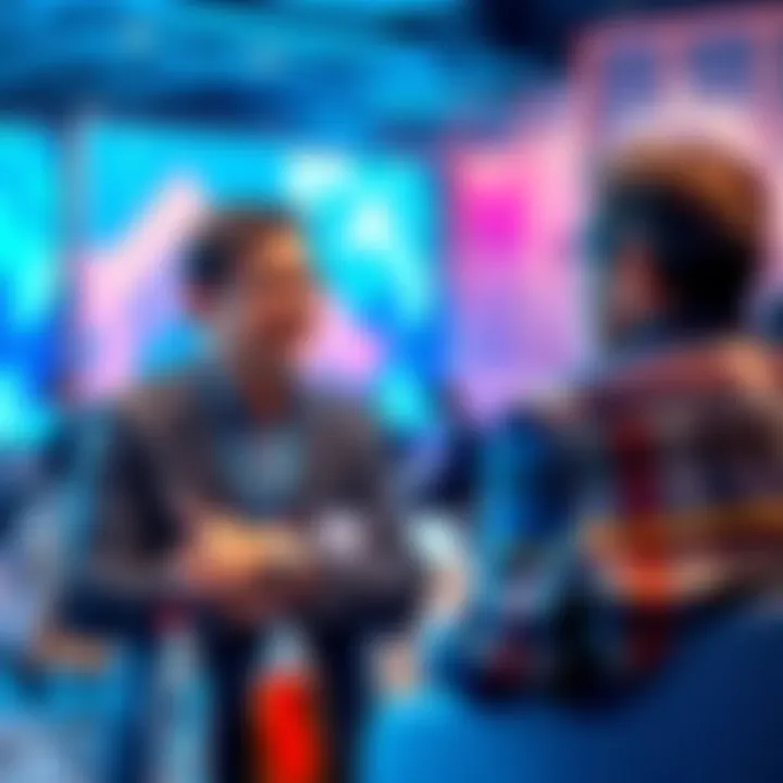 DROPP CEO speaking about bank integrations for Hedera at a conference