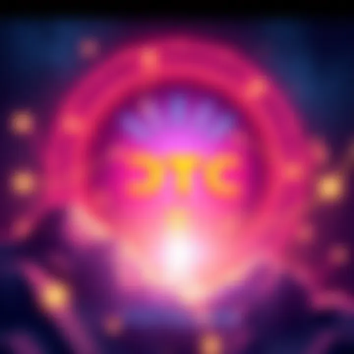 Illustration of DTC tokenization service linking with Stellar blockchain, showcasing digital assets connectivity