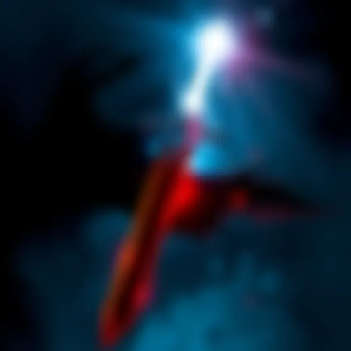 The Duality of Choices A striking visual metaphor for decisions, featuring a sword with two edges - one gleaming and bright representing positive outcomes, and the other dark and jagged symbolizing negative repercussions.