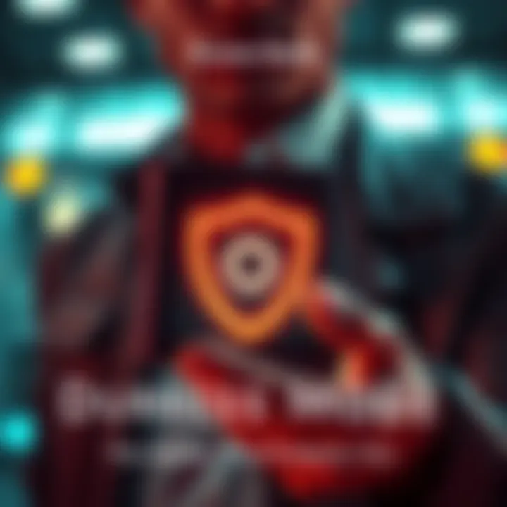 A person holding a wallet with a shield symbol, representing safety and security against threats.