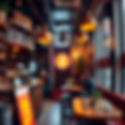 A cozy cafe in the Netherlands with a bitcoin sign at the counter, customers enjoying coffee