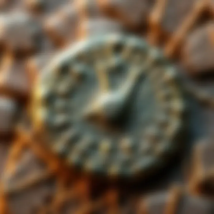 A close-up view of an ancient electrum hemihekte coin from Ionia, showcasing its intricate design and historical significance.