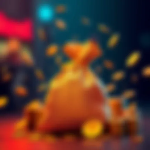 A visual representation of a money bag symbolizing earnings from Rebet deposits with a positive vibe, highlighting the $20 bonus offer.