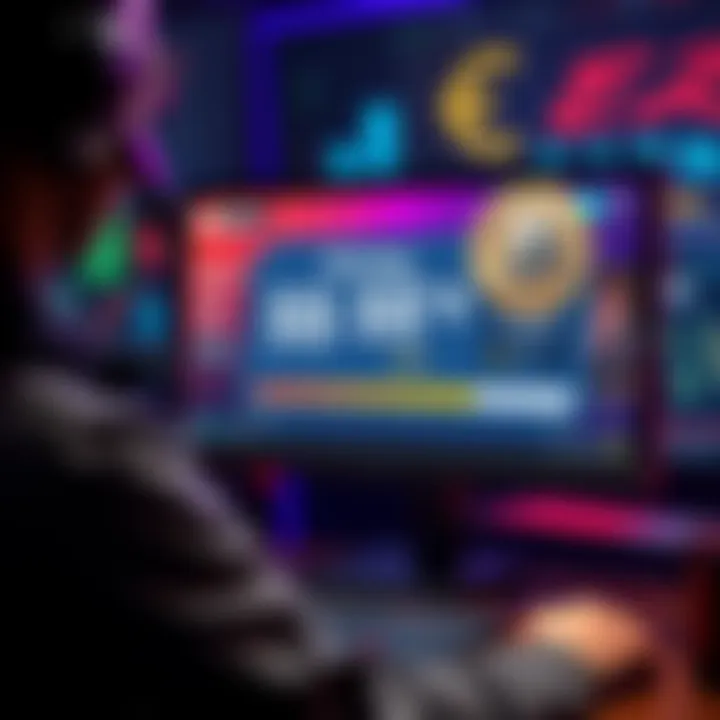 A player tracking their earnings from a game on a computer screen showing 55 cents earned and a progress bar towards 220 parcels.